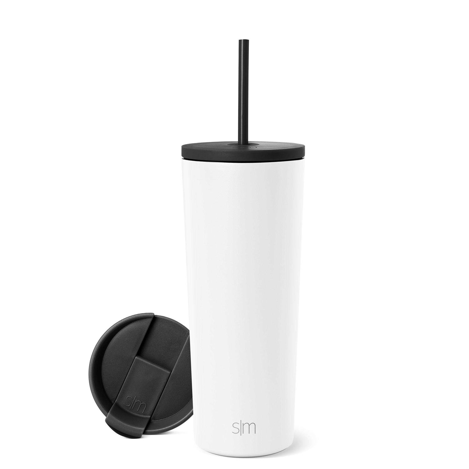 Simple Modern Classic Tumbler with Straw Lid & Flip Lid Travel Mug Gift Vacuum Insulated Coffee Beer Pint Cup