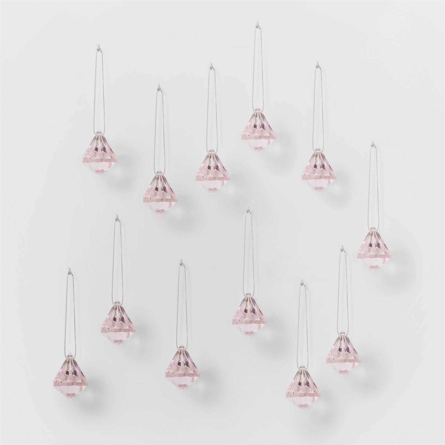 Wondershop 12ct Acrylic Diamond Christmas Ornament Set