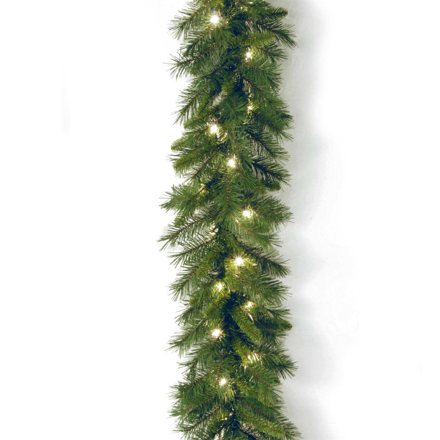 National Tree Company 9′ Winchester Pine Garland with Lights