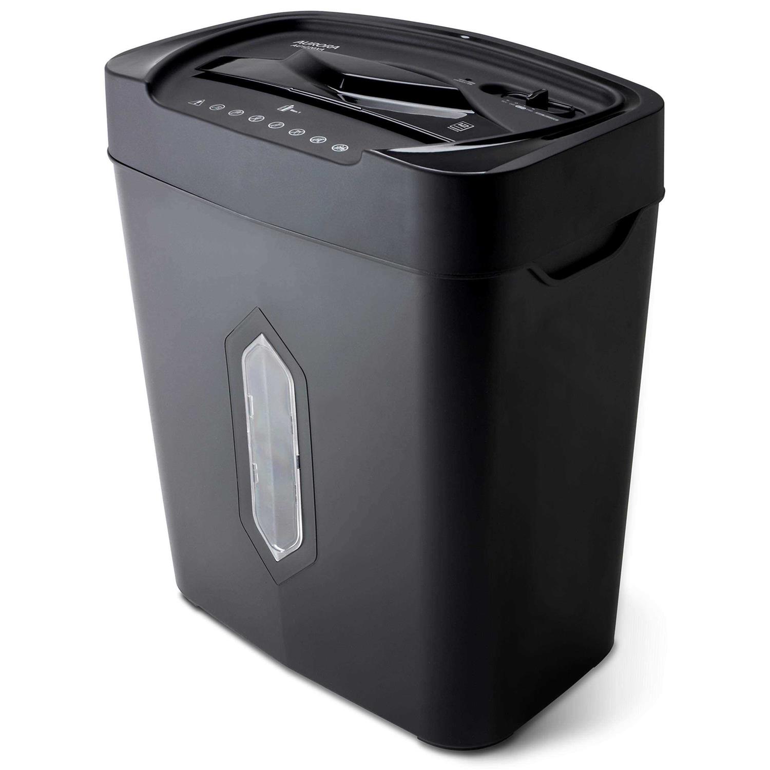 Aurora AU1220XA 12 Sheet Crosscut Paper and Credit Card Shredder with 5.2 Gal Wastebasket