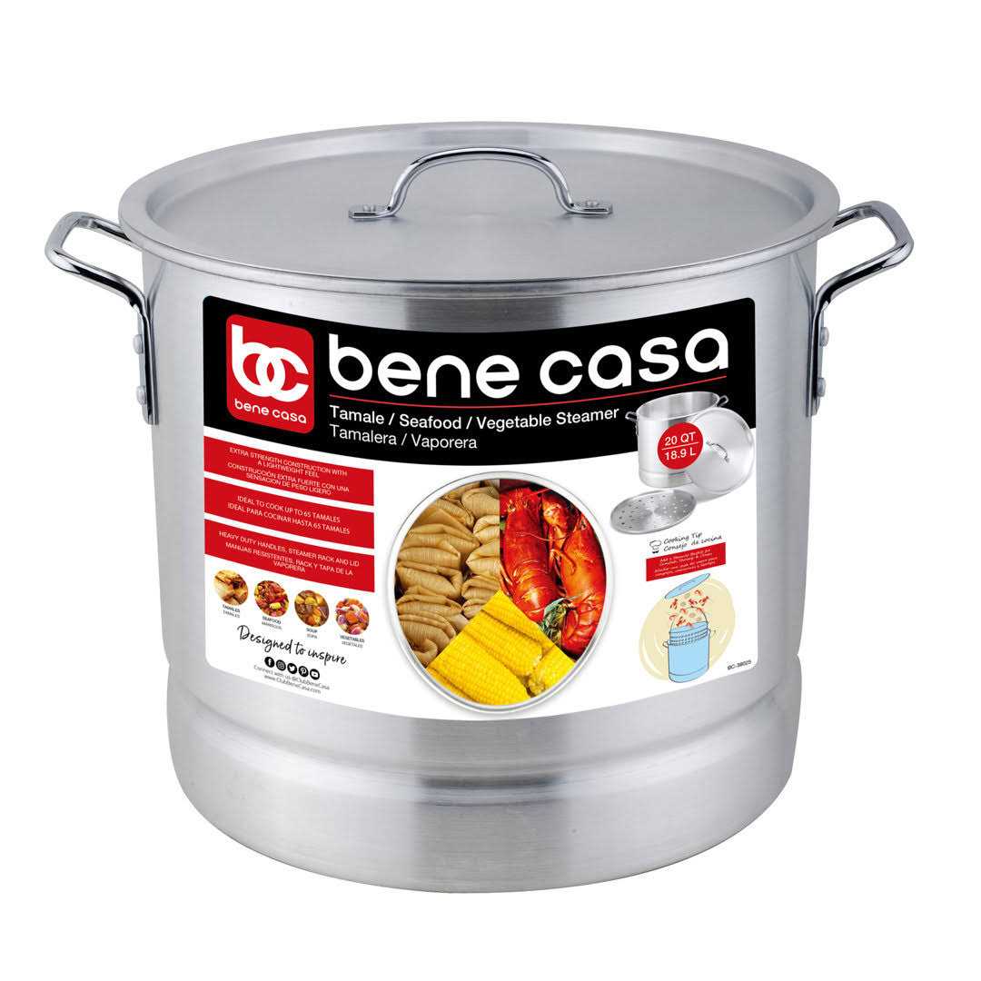 Bene Casa Aluminum Steamer Pot with Lid