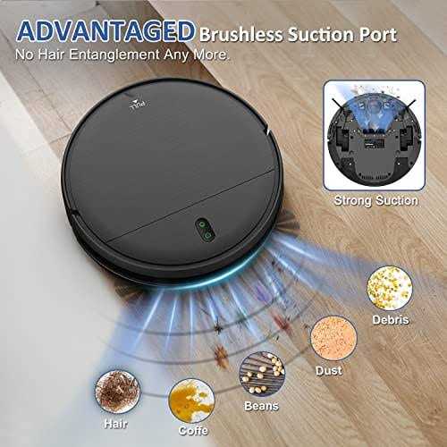 ZCWA Robot Vacuum and Mop Combo WiFi/App/Alexa 2 in 1 Mopping BR151 Black
