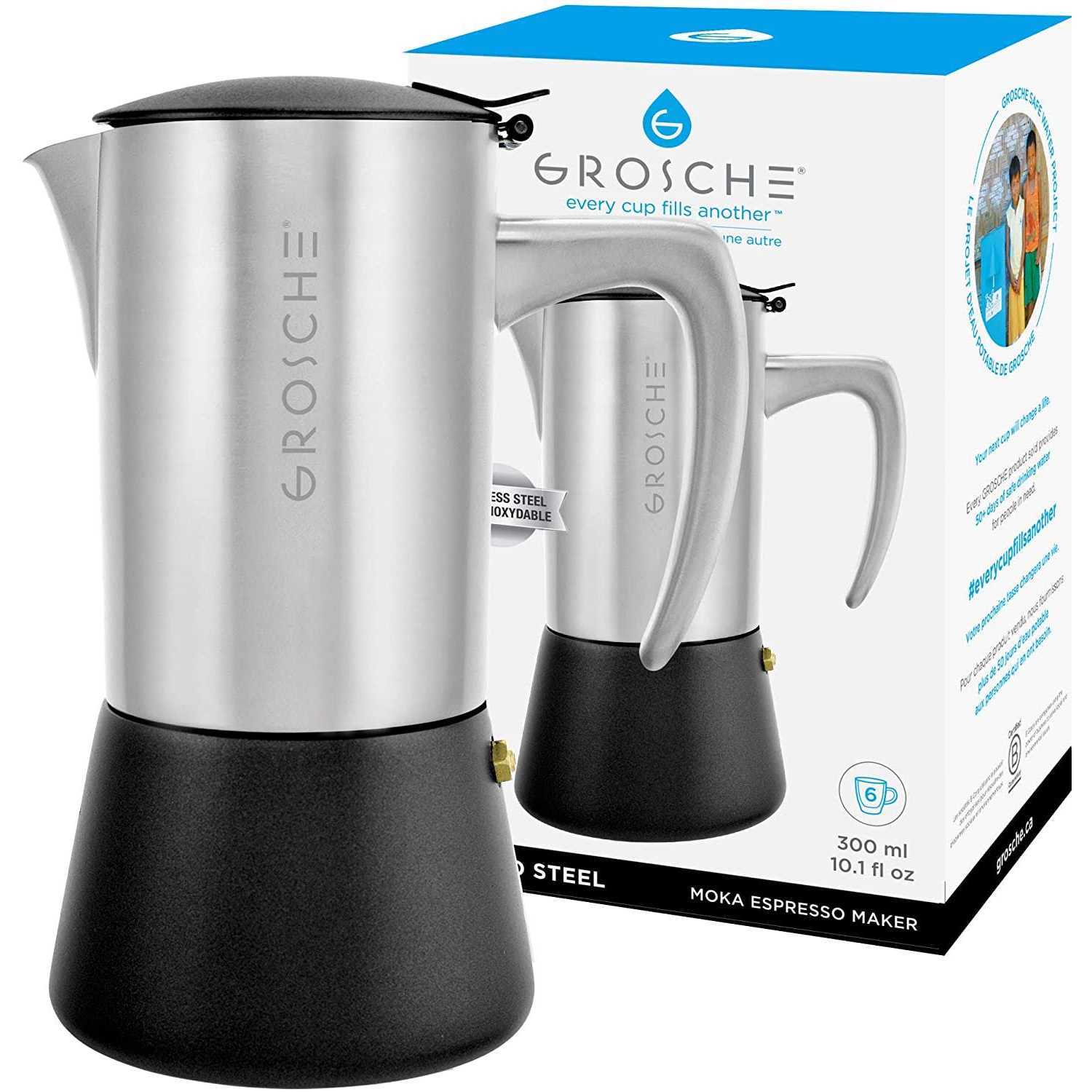 Grosche Milano Stovetop Espresso Maker Moka Pot