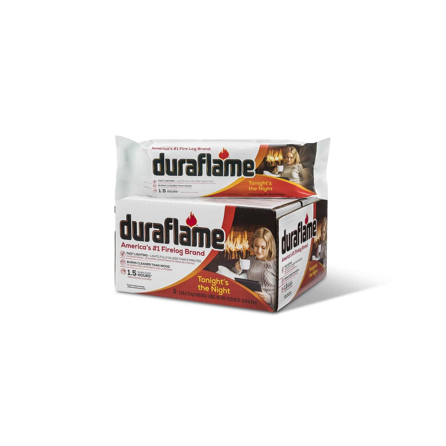 Duraflame 2.5lb 1.5-hr Firelog, 6 Pack