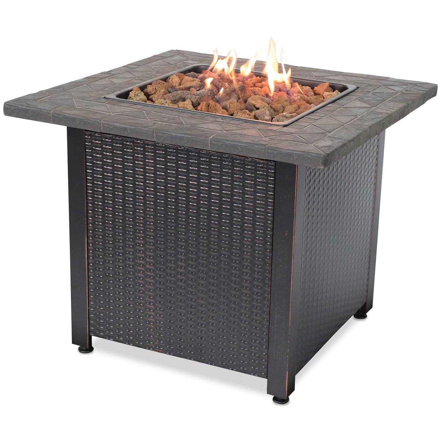 Endless Summer LP Gas Outdoor Fire Pit with Resin Mantel