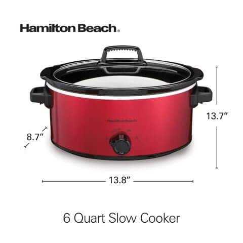Hamilton Beach 6 Quart Oval Slow Cooker 33666