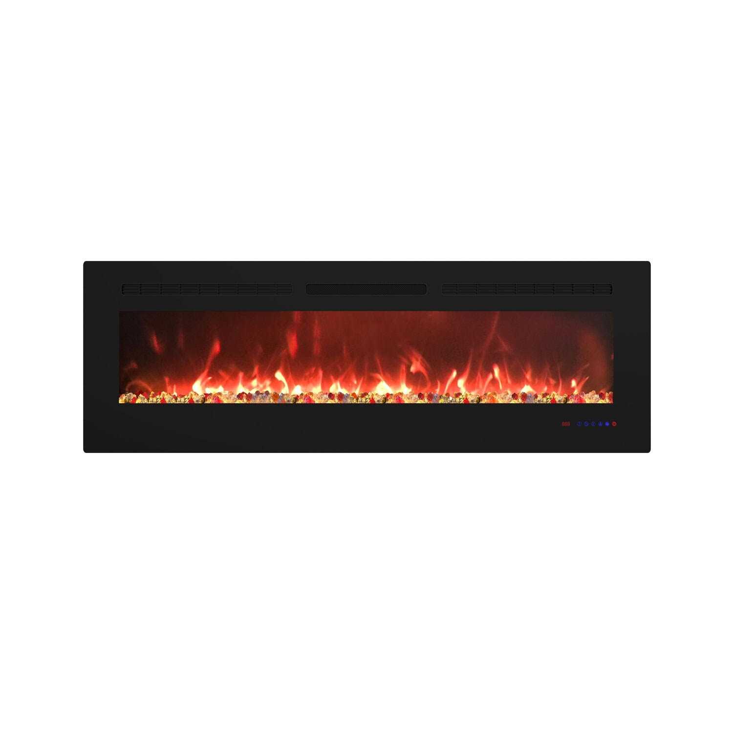 Clihome 60&” Built-in and Wall-Mounted Electric Fireplace