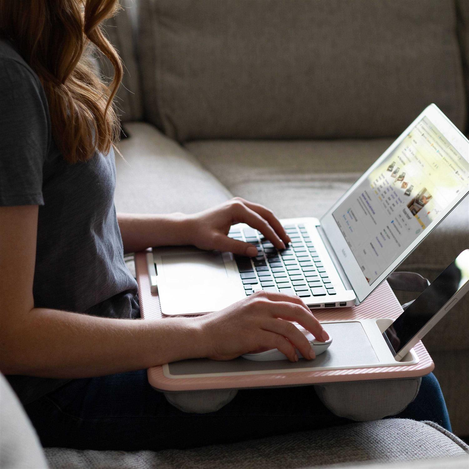 Lapgear Home Office Lap Desk with Mouse Pad and Phone Holder