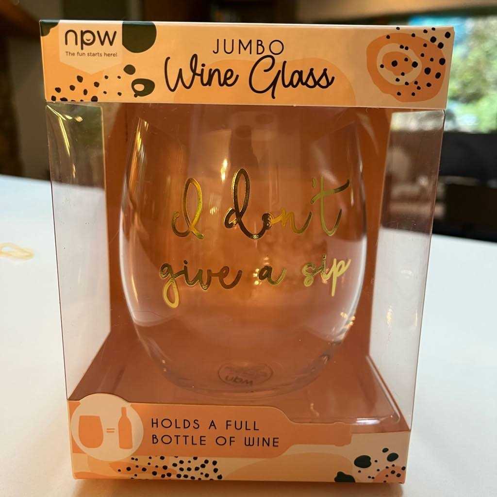 NPW 26oz Giant Wine Glass Gold