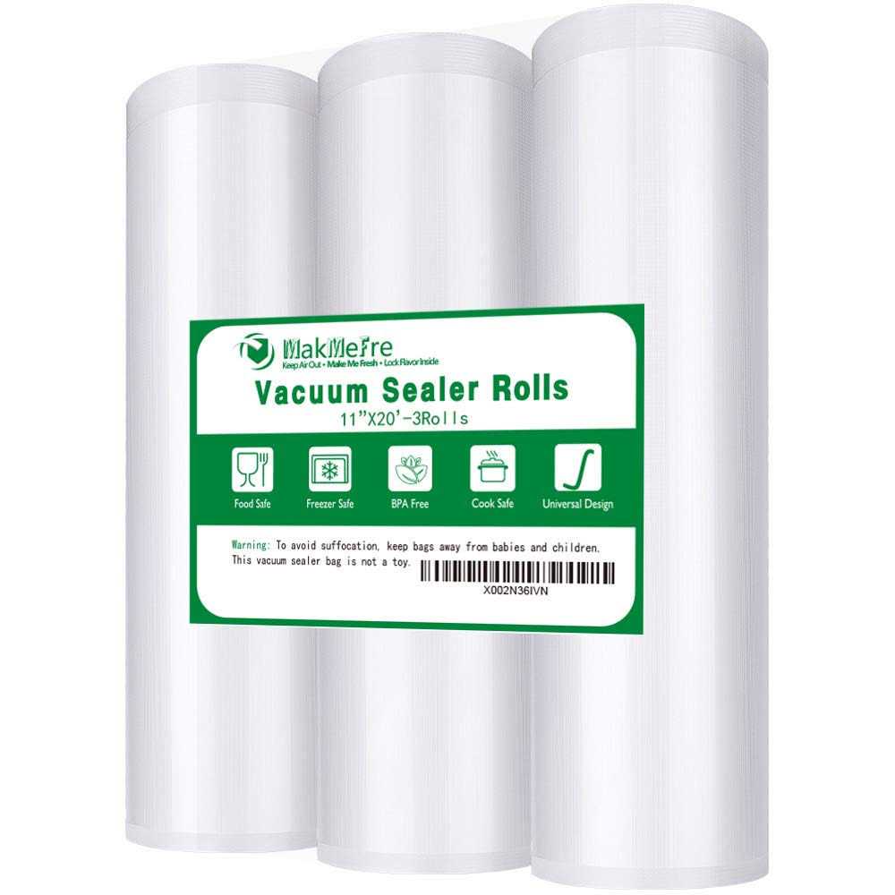 Makmefre 2 Pack 11×50 Vacuum Sealer Bags Rolls for Food