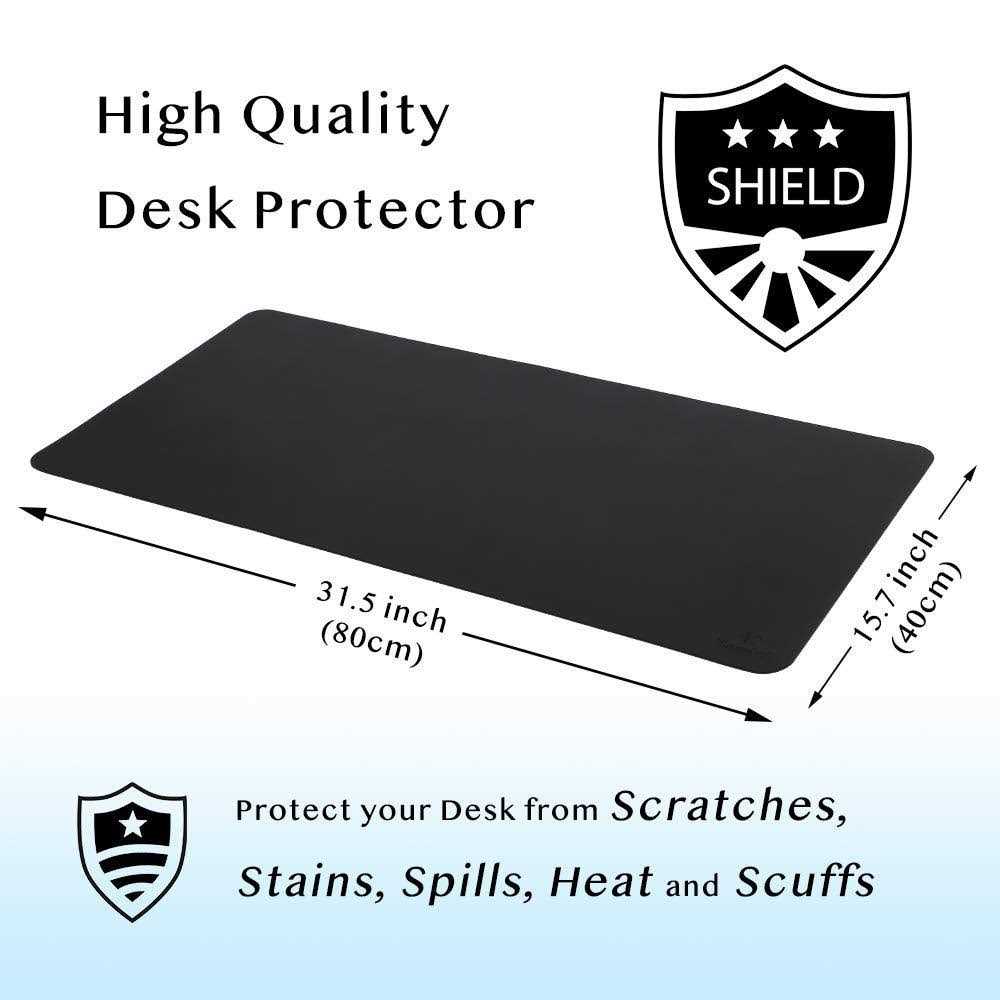 K Knodel Desk Mat, Mouse Pad, Desk Pad, Waterproof Desk Mat for Desktop, Leather Desk Pad for Keyboard and Mouse, Desk Pad Protector for Office and