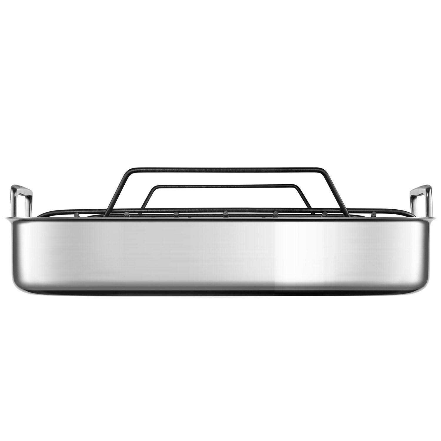 Le Creuset Large Stainless Steel Roasting Pan with Nonstick Rack