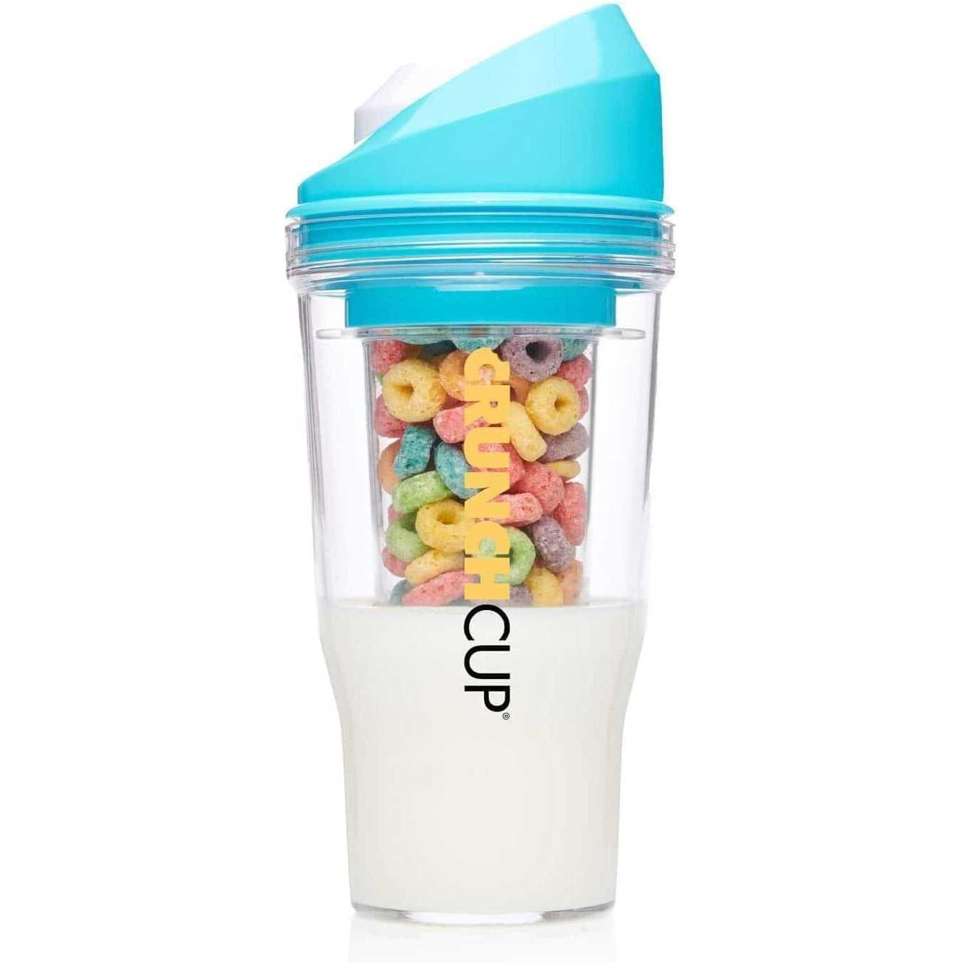 CrunchCup XL Portable Plastic Cereal Cup for Breakfast on The Go