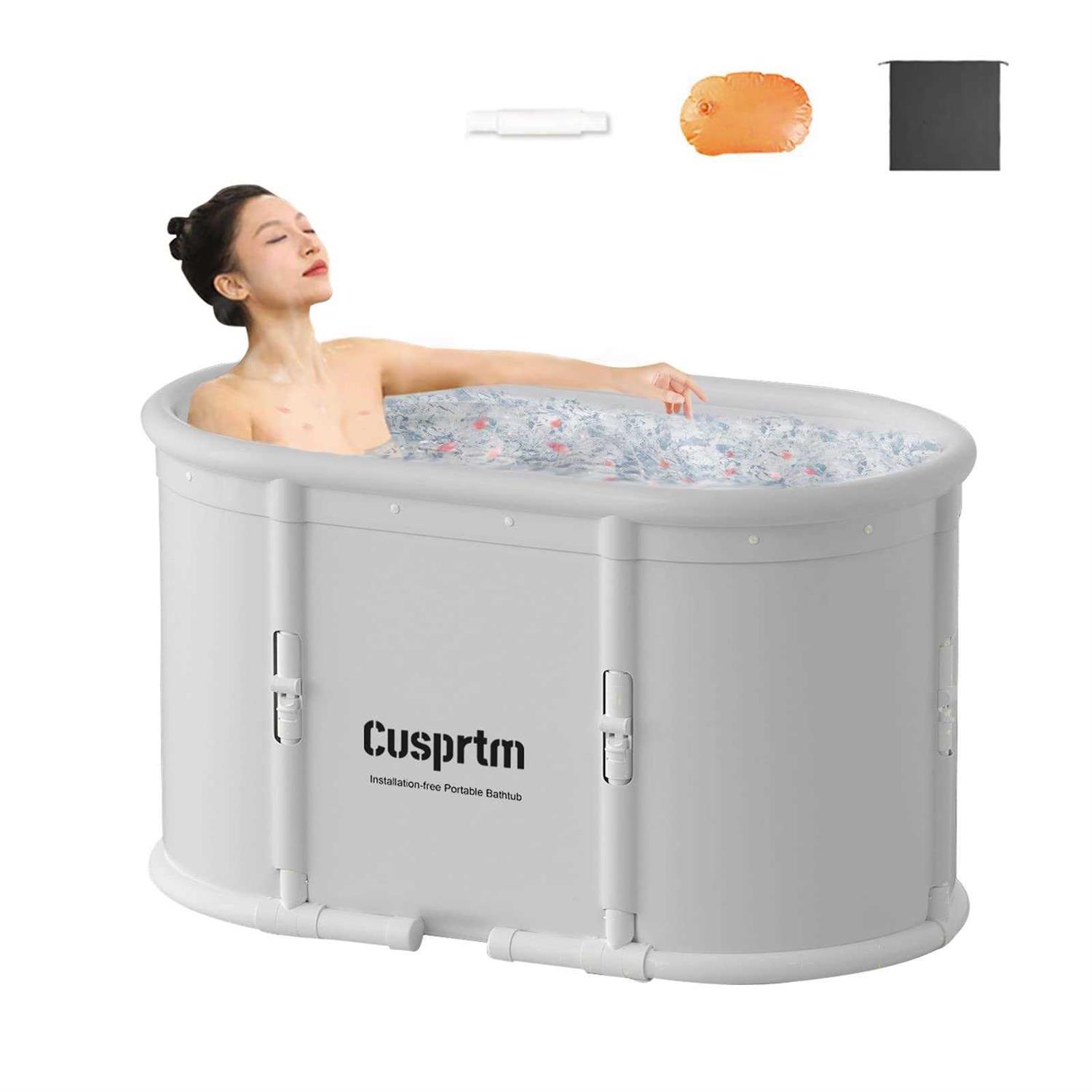Cusprtm Portable Bathtub for Adults Foldable Bathtub Installation-free Collapsible Bathtub With Storage Bag
