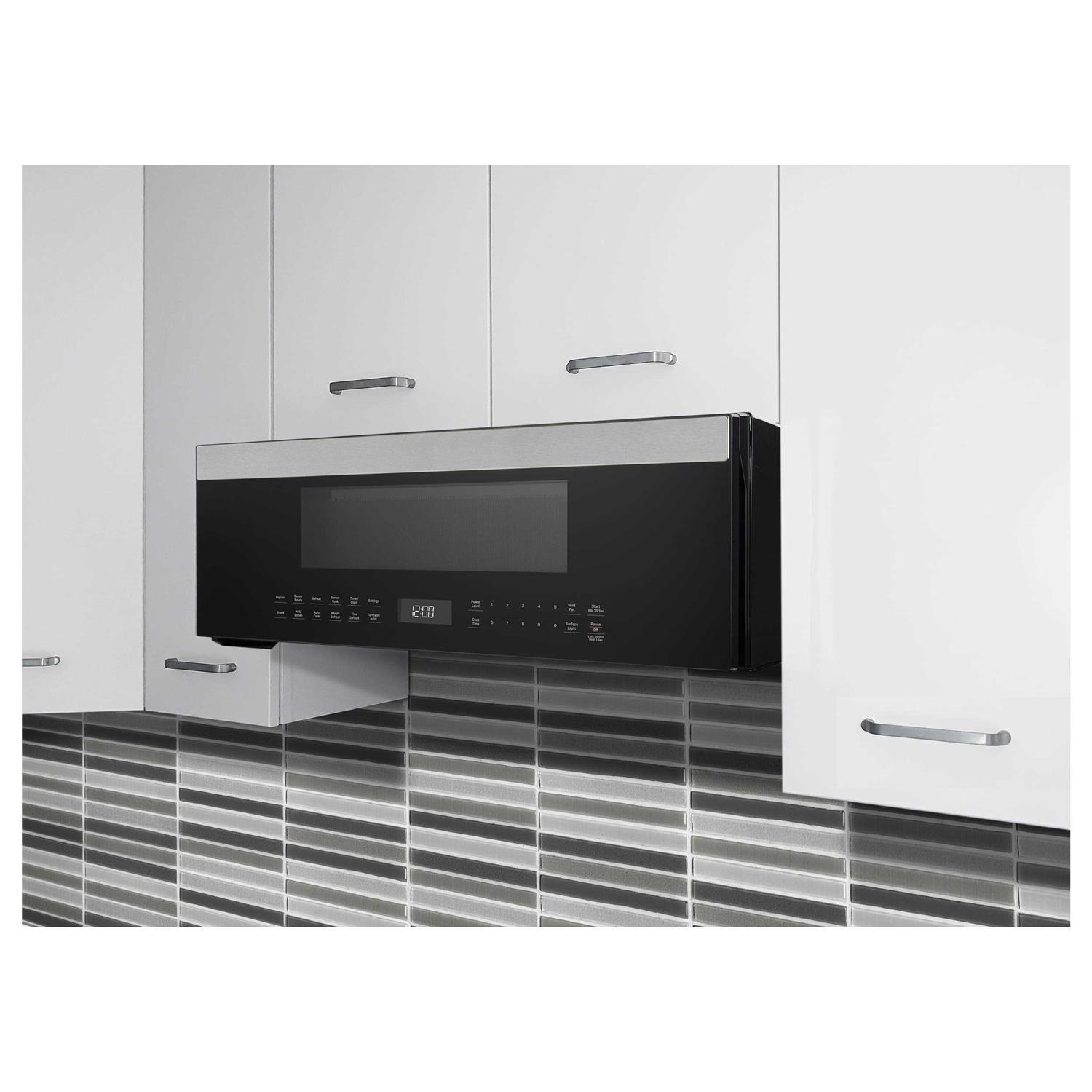 GE 1.2 Cu. Ft. Over-the-Range Low Profile Sensor Microwave Oven UVM9125STSS