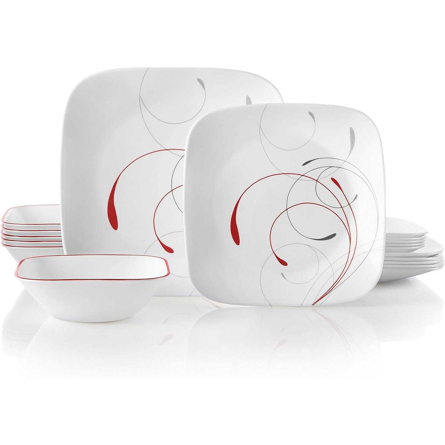 Corelle Splendor Square Dinnerware Set
