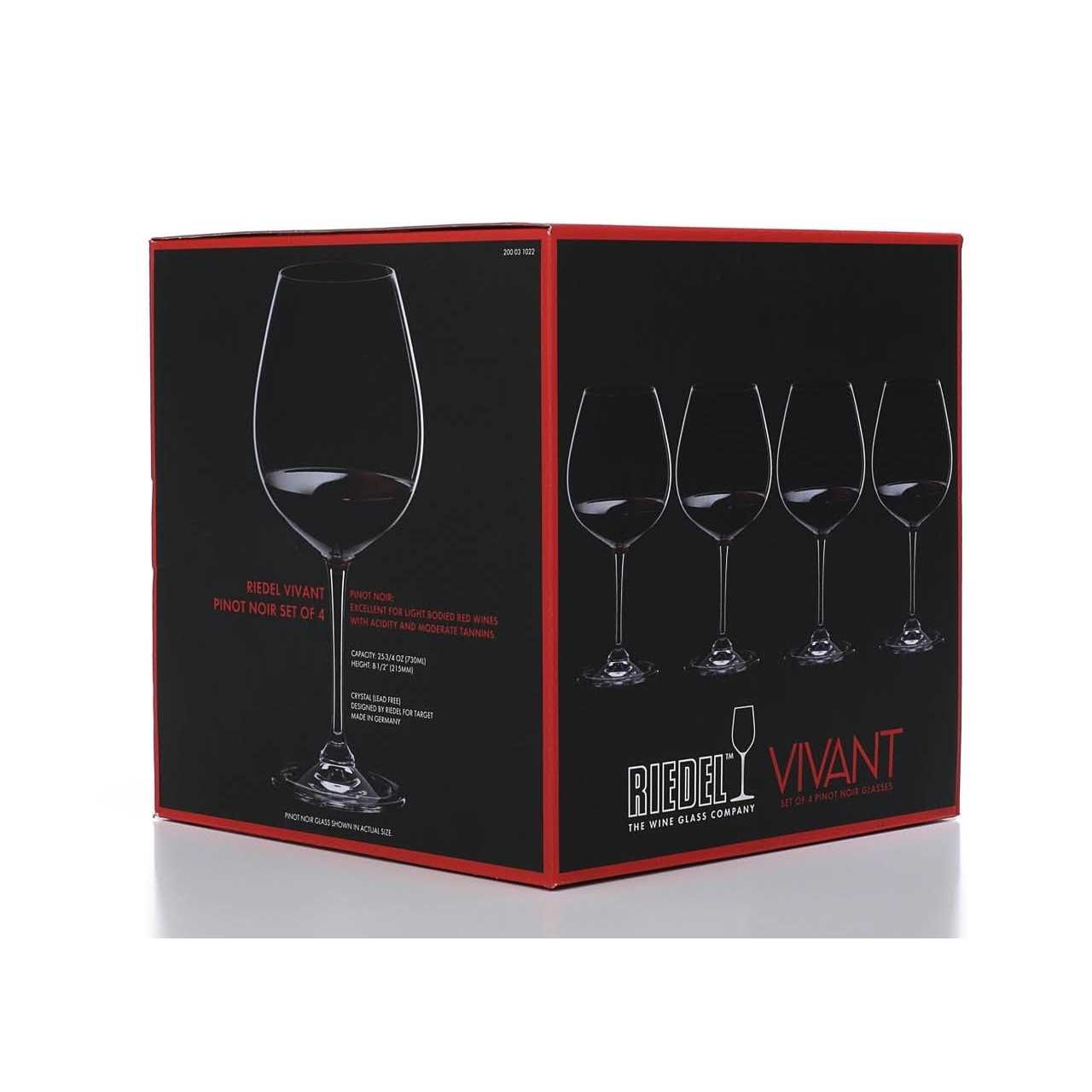 Riedel Vivant 4pk Wine Glass Set