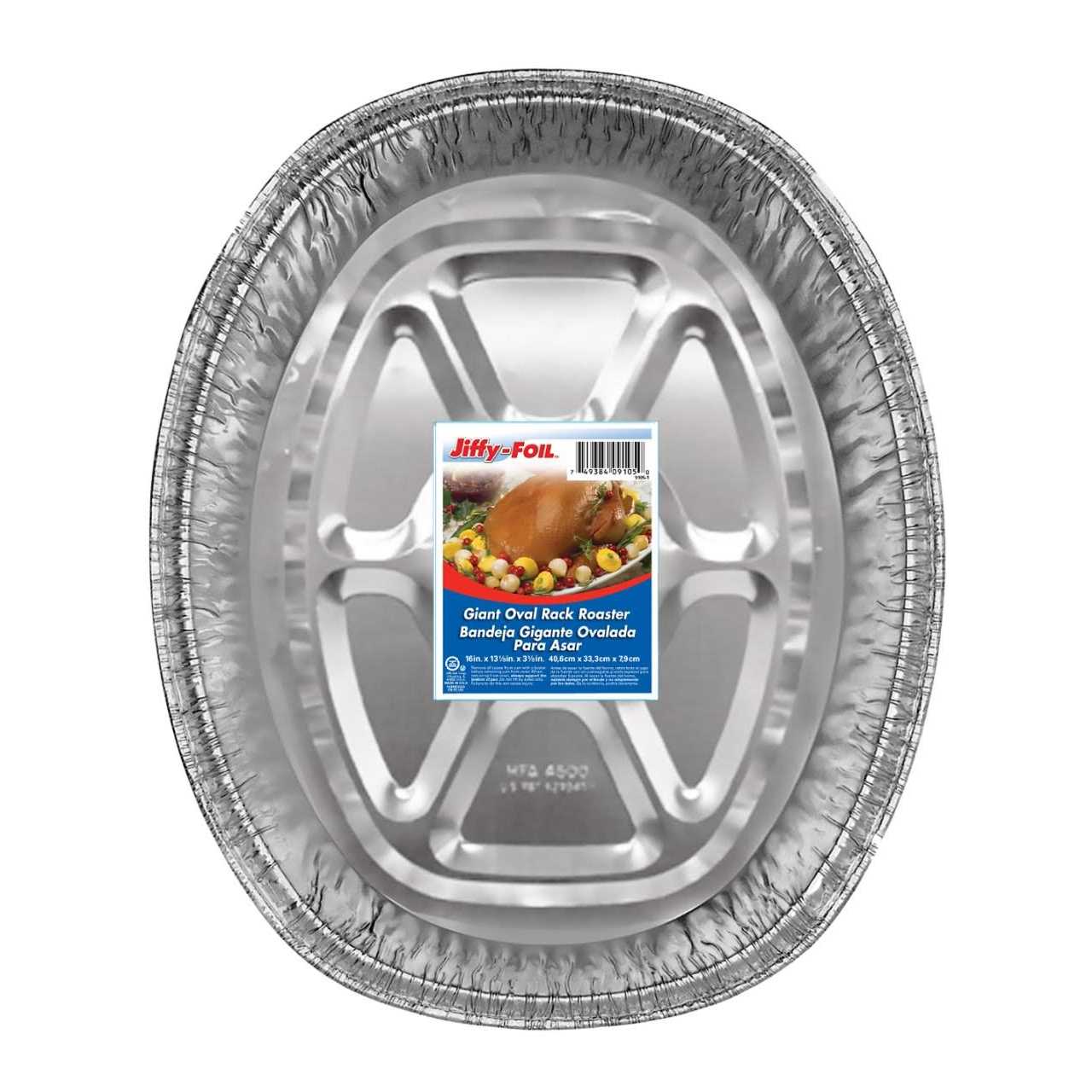 Jiffy-Foil Giant Oval Rack Roaster Pan