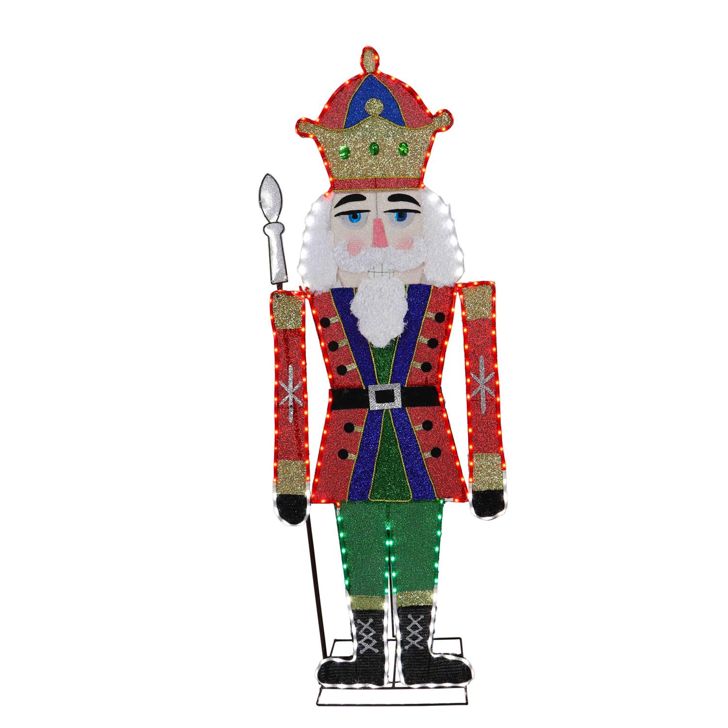 Holiday Living 66-in Nutcracker Free Standing Decoration with LED Lights W12L0921