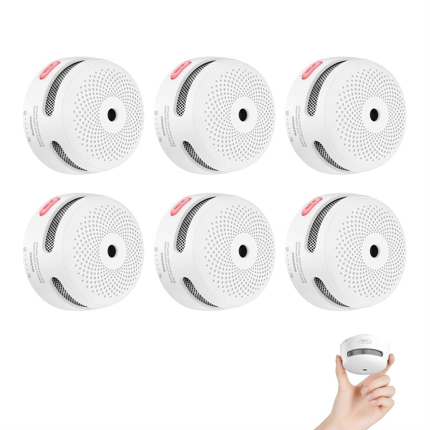 X-Sense Mini Smoke Alarm 10-Year Battery Fire Alarm Smoke Detector with LED Indicator & Silence Button