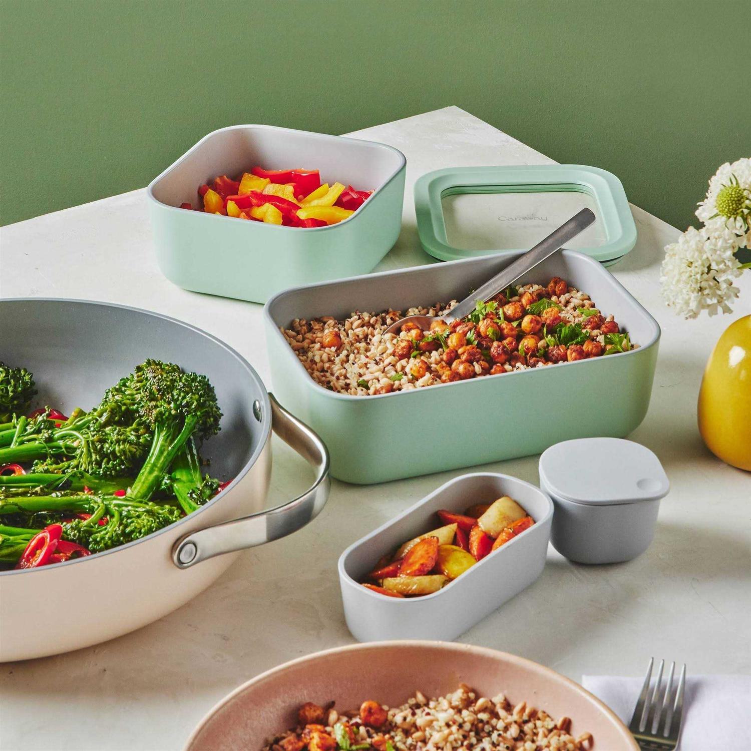 Caraway 14 Piece Glass Food Storage Set