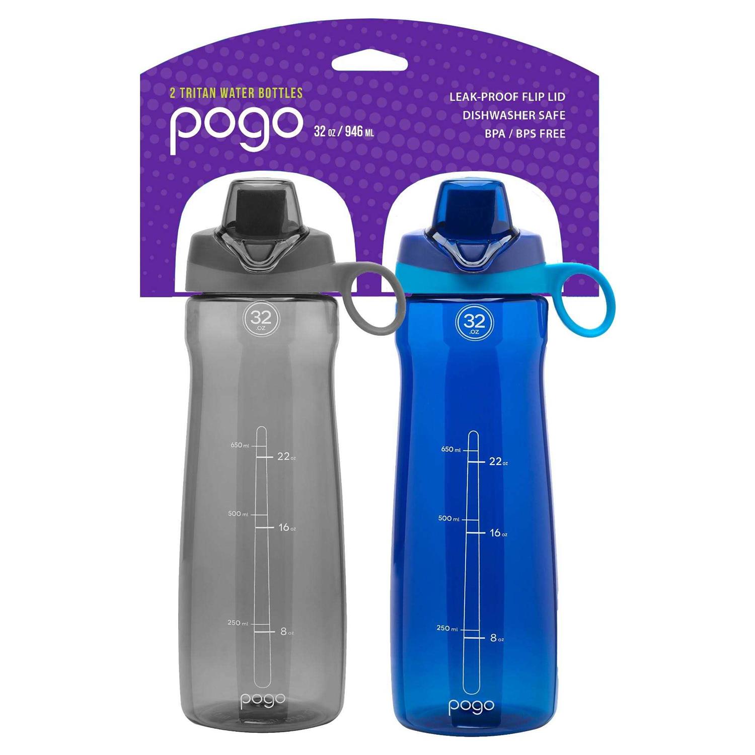 Pogo BPA-Free Plastic Water Bottle with Chug Lid