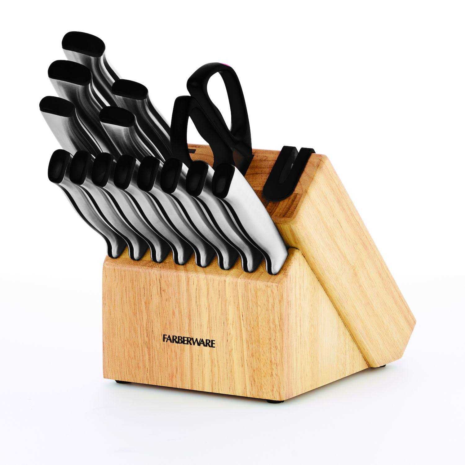 Farberware Edgekeeper 15-pc. Knife Block Set with Built-In Sharpener