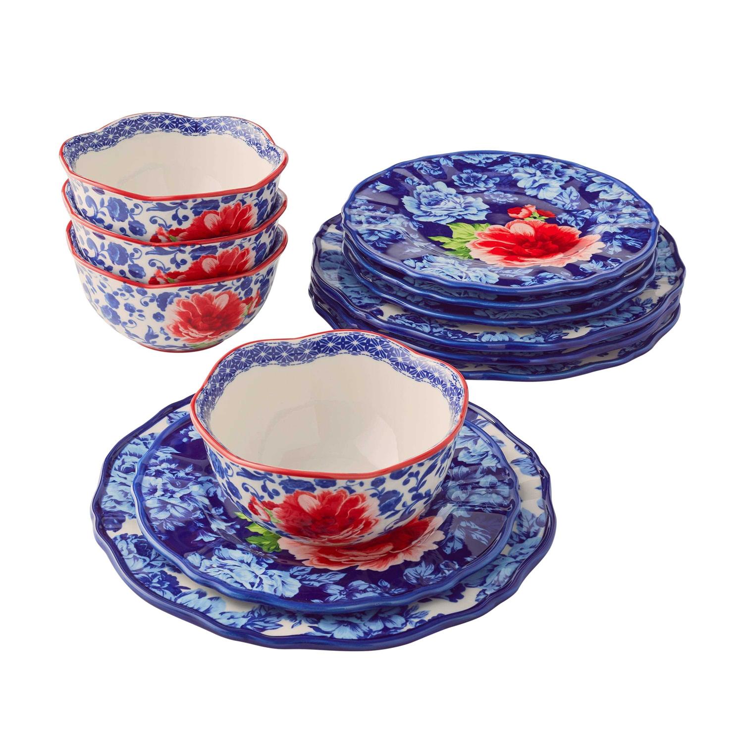 The Pioneer Woman 12-Piece Heritage Floral Dinnerware Set