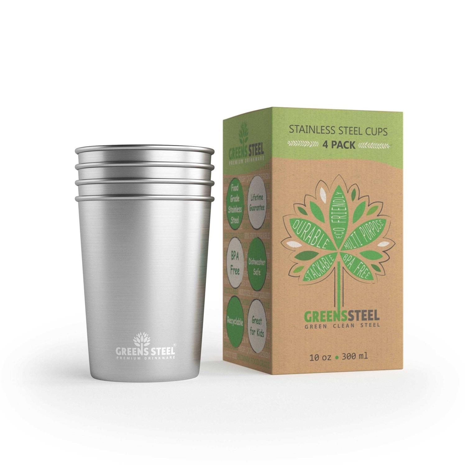 Greens Steel Stainless Steel Cups Tumbler