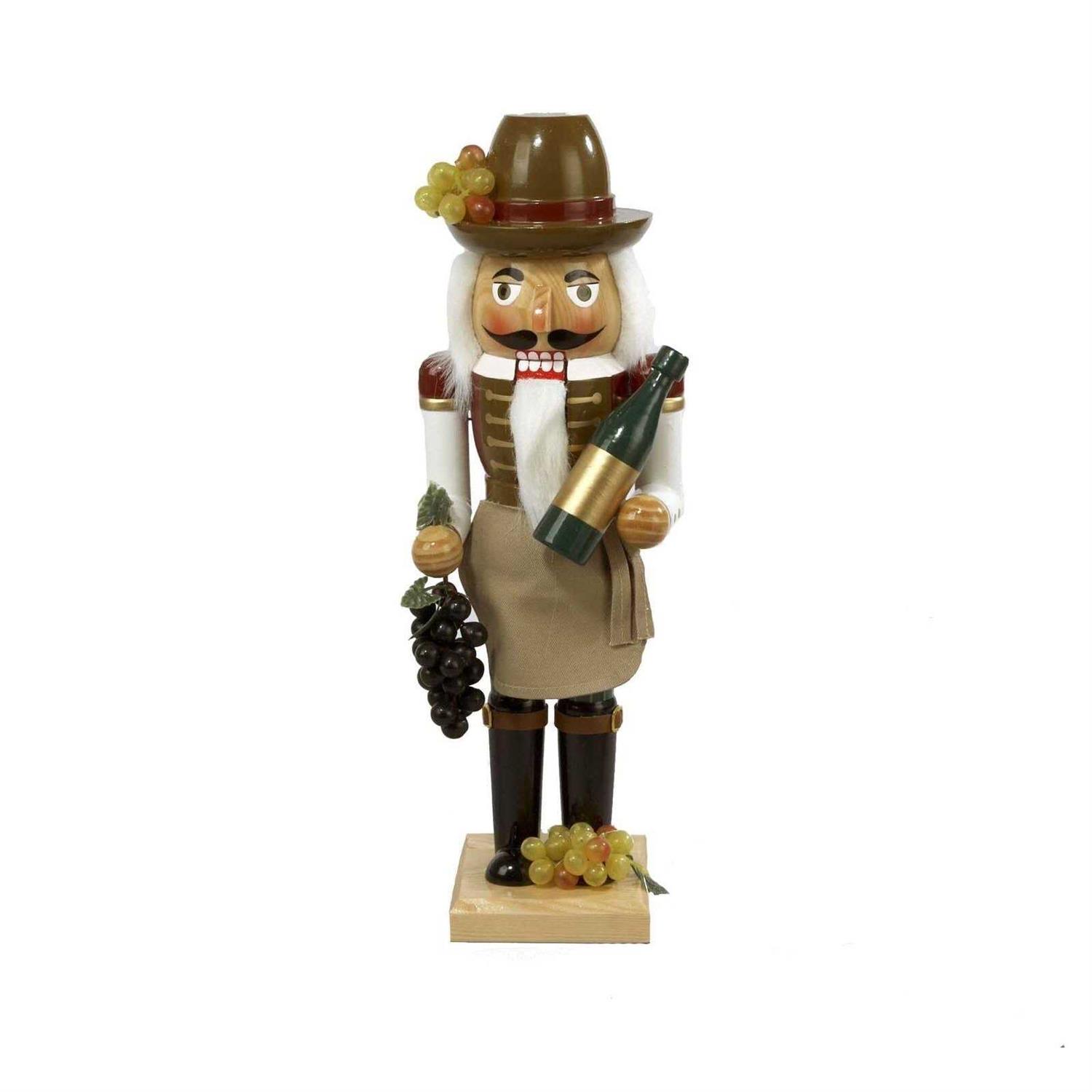 Kurt Adler 15-Inch Wooden Wine Grower Nutcracker