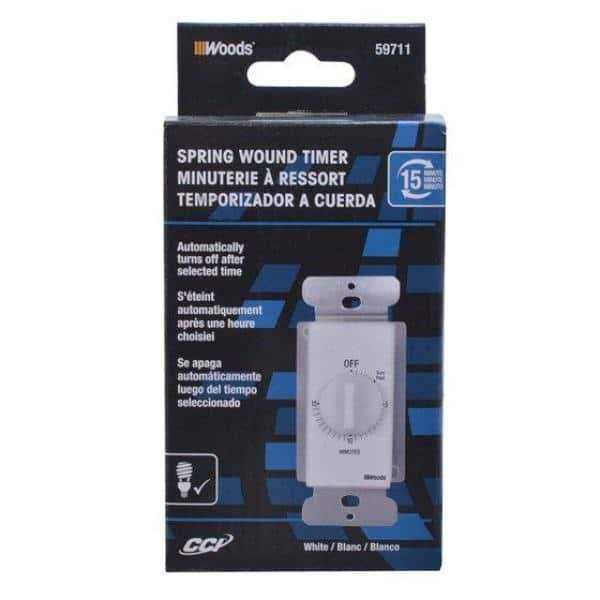 Woods In-Wall 15-Minute Switch Countdown Timer 59711WD