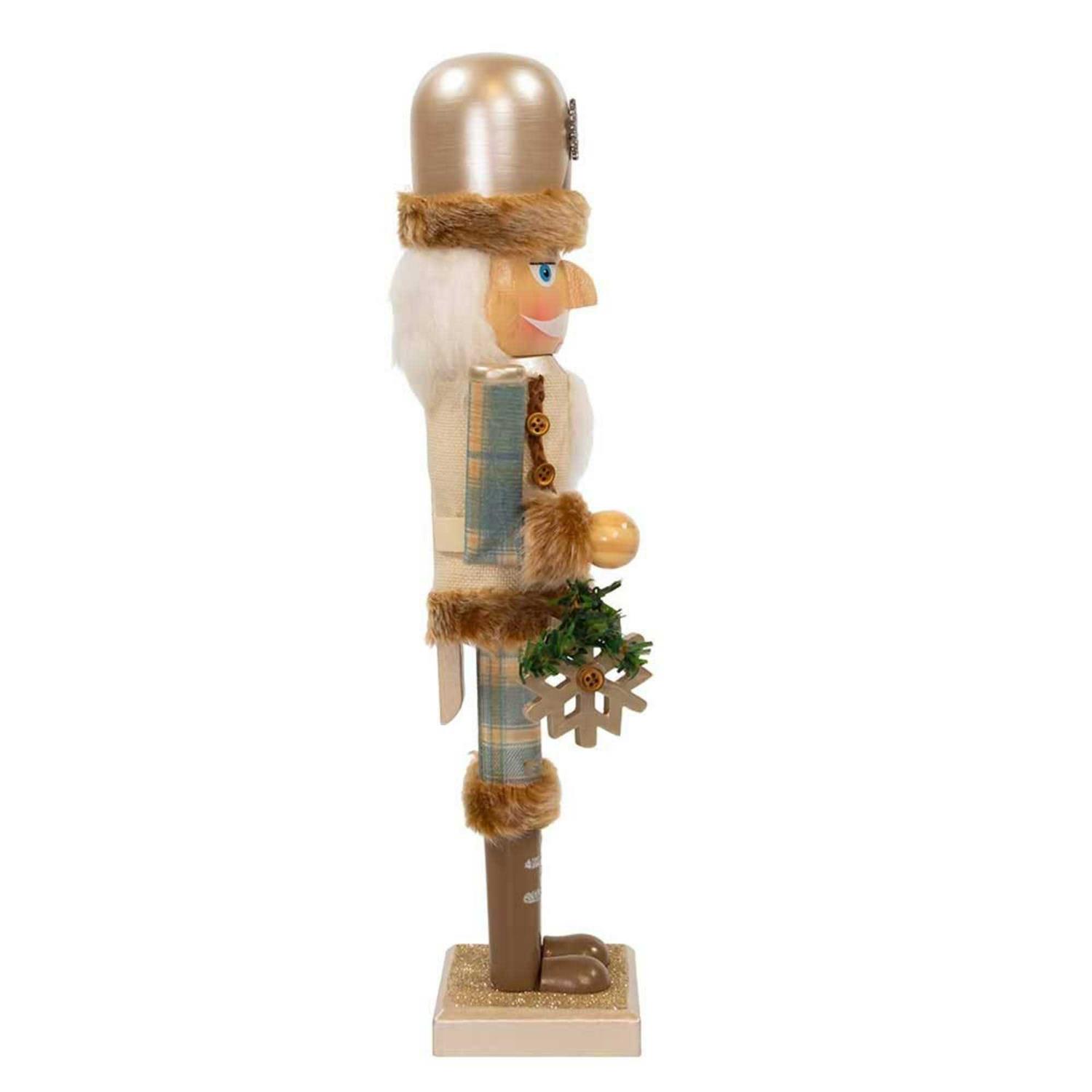 Kurt Adler 15 Wooden Rustic Glamour Nutcracker