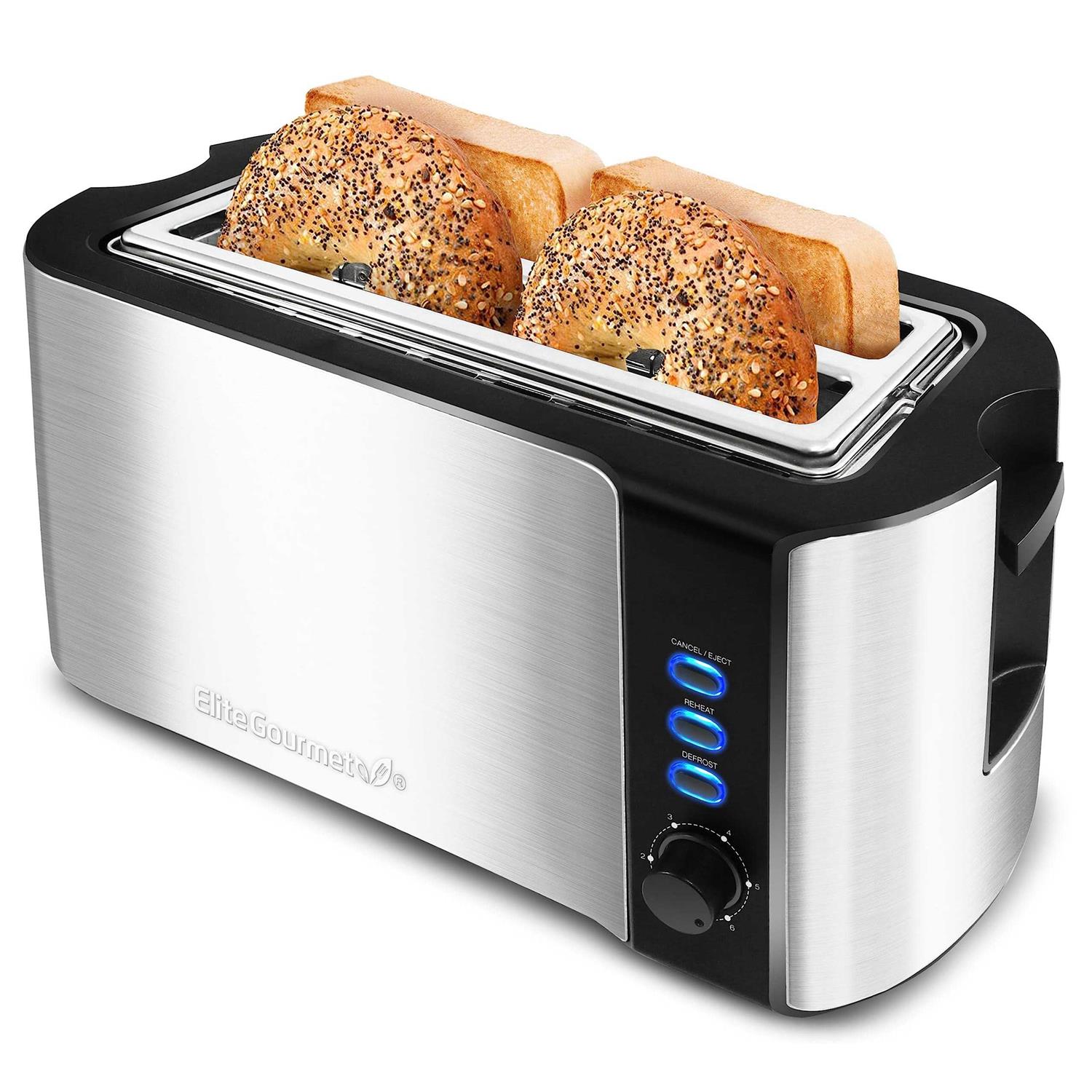 Elite Gourmet 4-Slice Long Slot Toaster