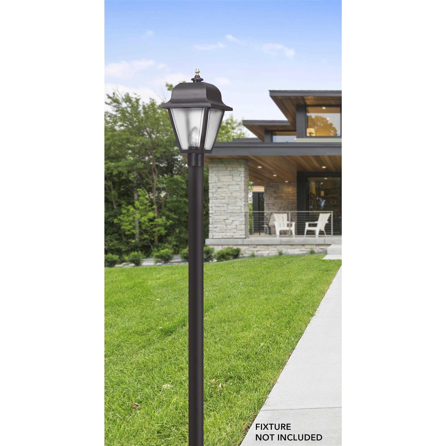 Solus Outdoor Direct Burial Aluminum Lamp Post Fits Most Standard 3 in. Post Top Fixtures Includes Inlet Hole