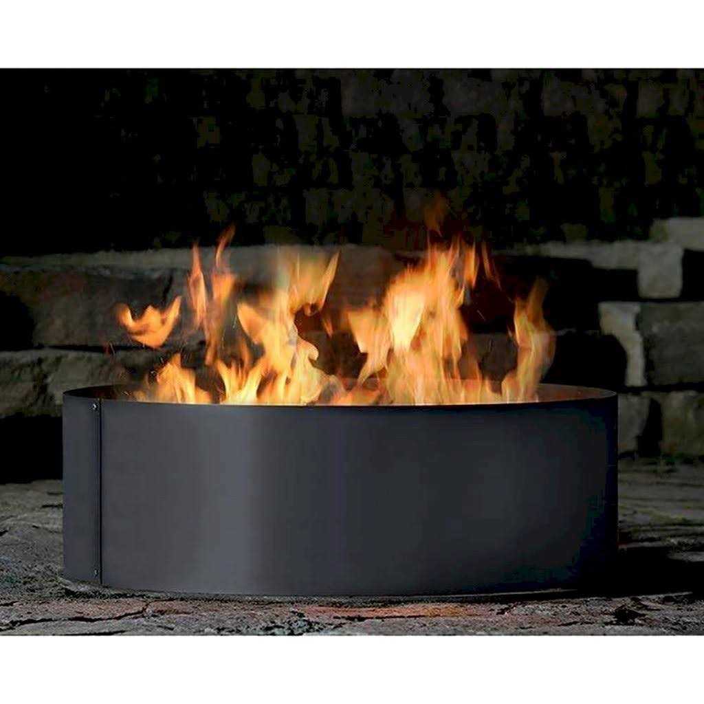 48 Solid 4 Piece Fire Ring, Red, Outdoor Fireplaces, by P&D Metal Works, Inc.