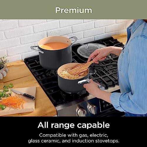 Ninja Extended Life Premium Ceramic 9-Piece Cookware Set cw99009