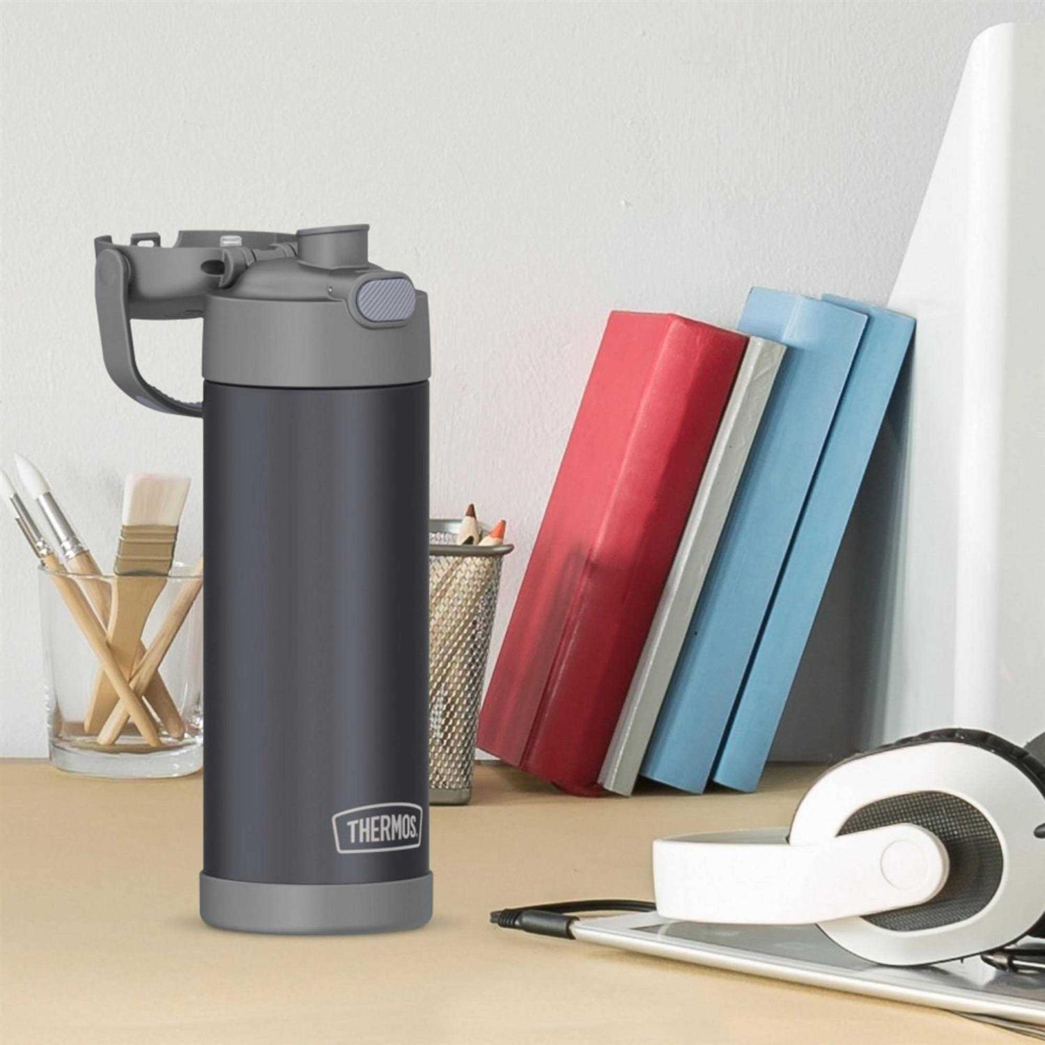 Thermos Funtainer 16 Ounce Stainless Steel Vacuum Insulated Bottle Spout