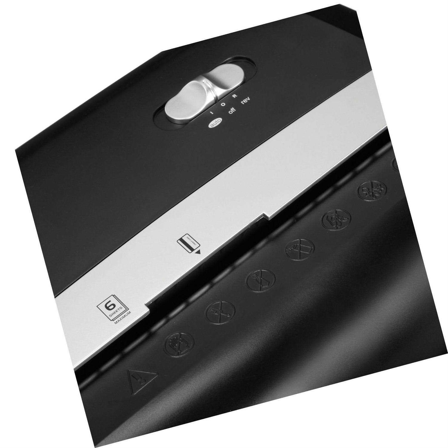 Amazon Basics 6-Sheet Cross-Cut Paper and Credit Card Shredder