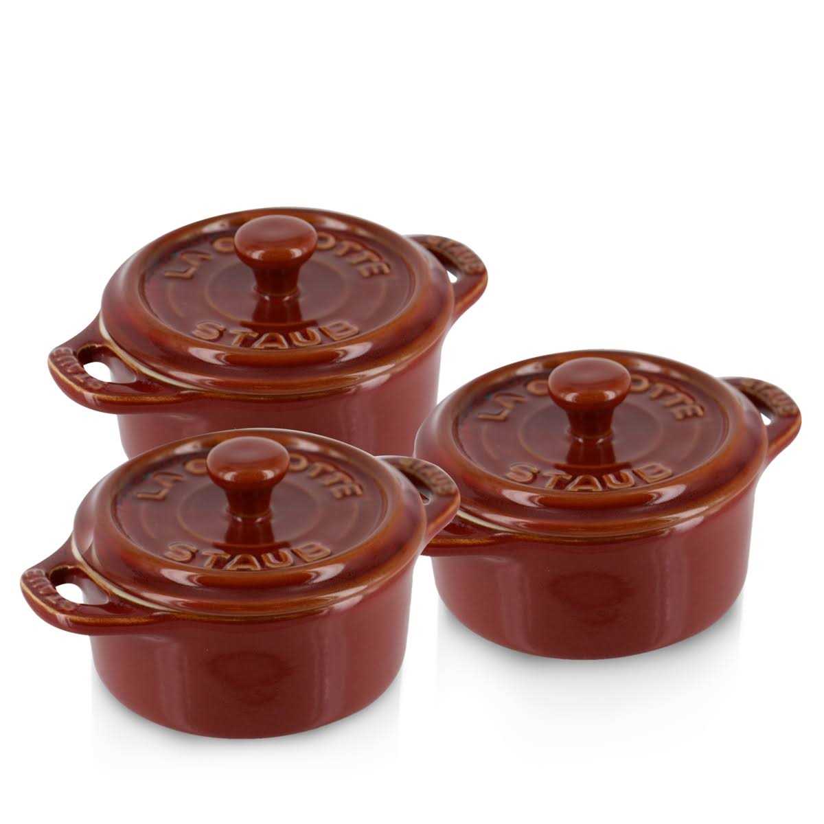 Staub 3-Piece Mini Round Cocotte Set