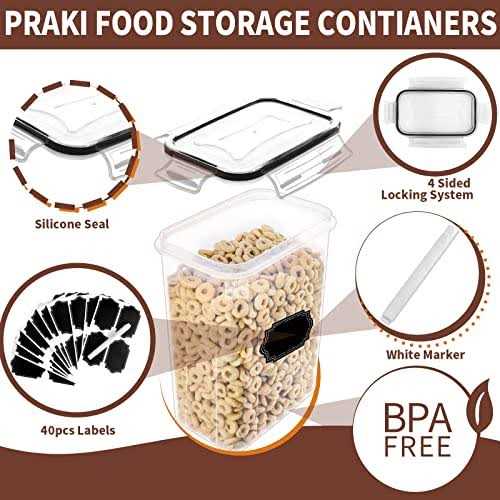 PRAKI Airtight Food Storage Containers Set with Lids 24 PCS, BPA Free Kitchen and Pantry Organization