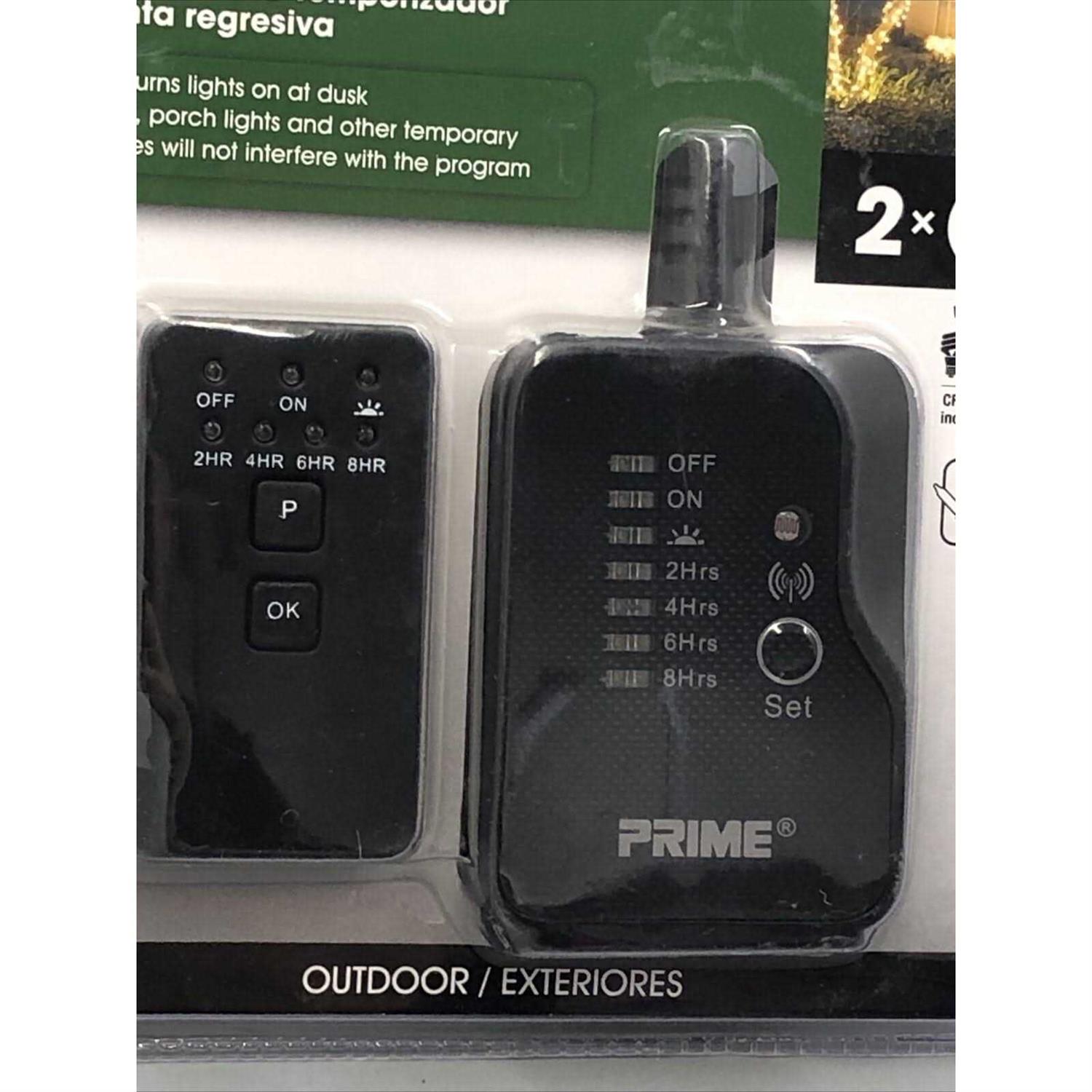 Prime Outdoor Residential Lighting Countdown Timer Remote Photocell