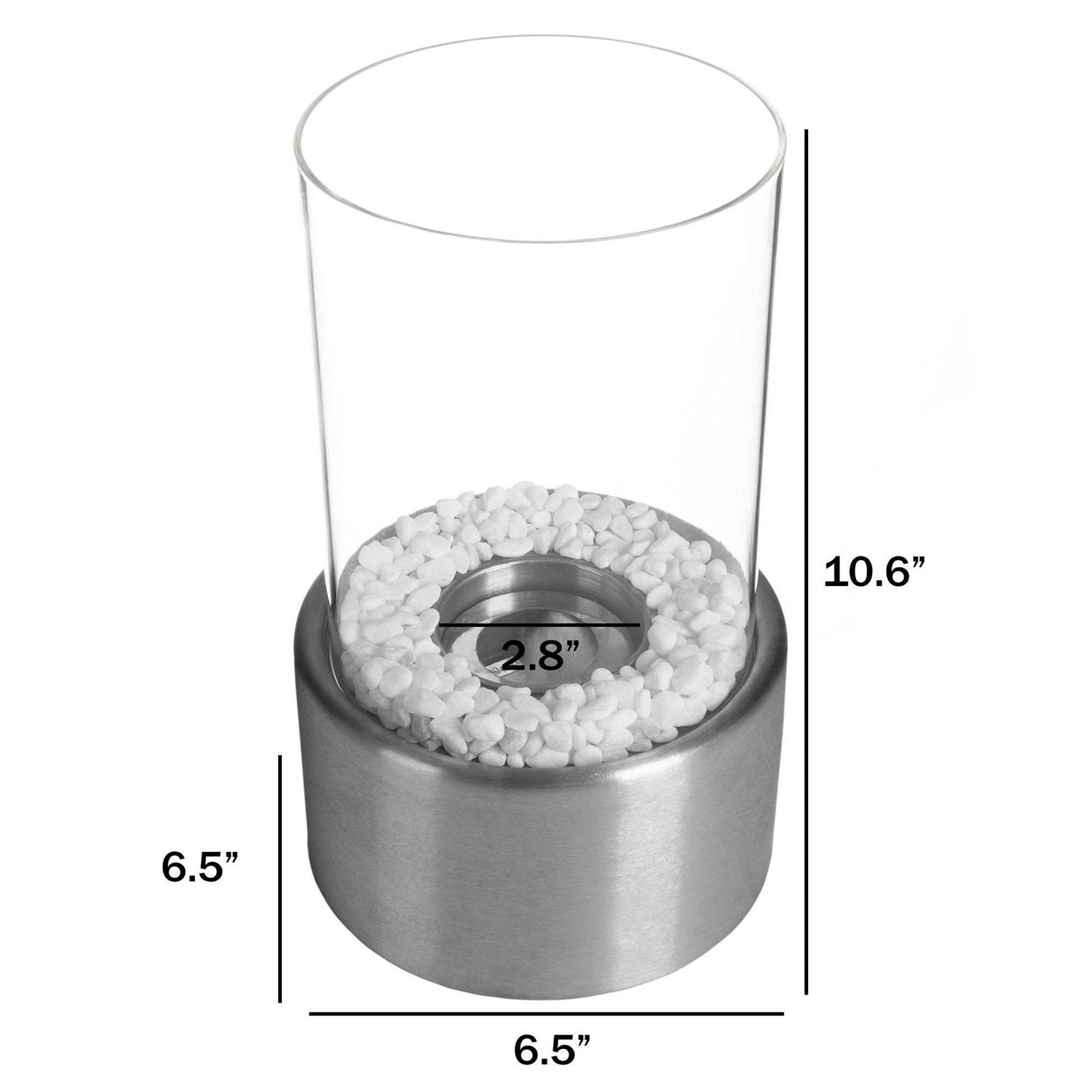 Northwest Bio Ethanol Ventless Fireplace-Tabletop Cylinder Real Flame Smokeless Clean Burning 80-BIOFP-2