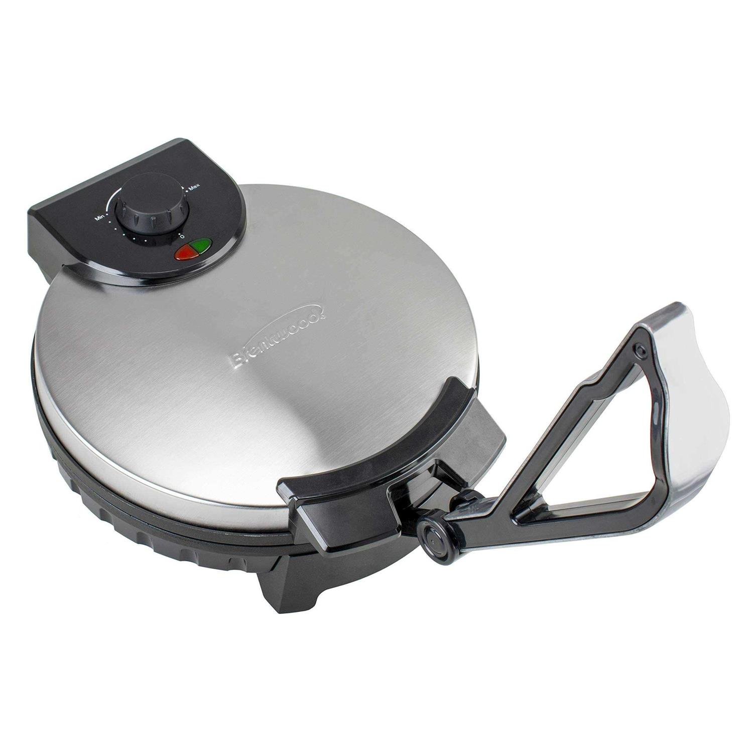 Brentwood 12 Inch Stainless Steel Nonstick Electric Tortilla Maker