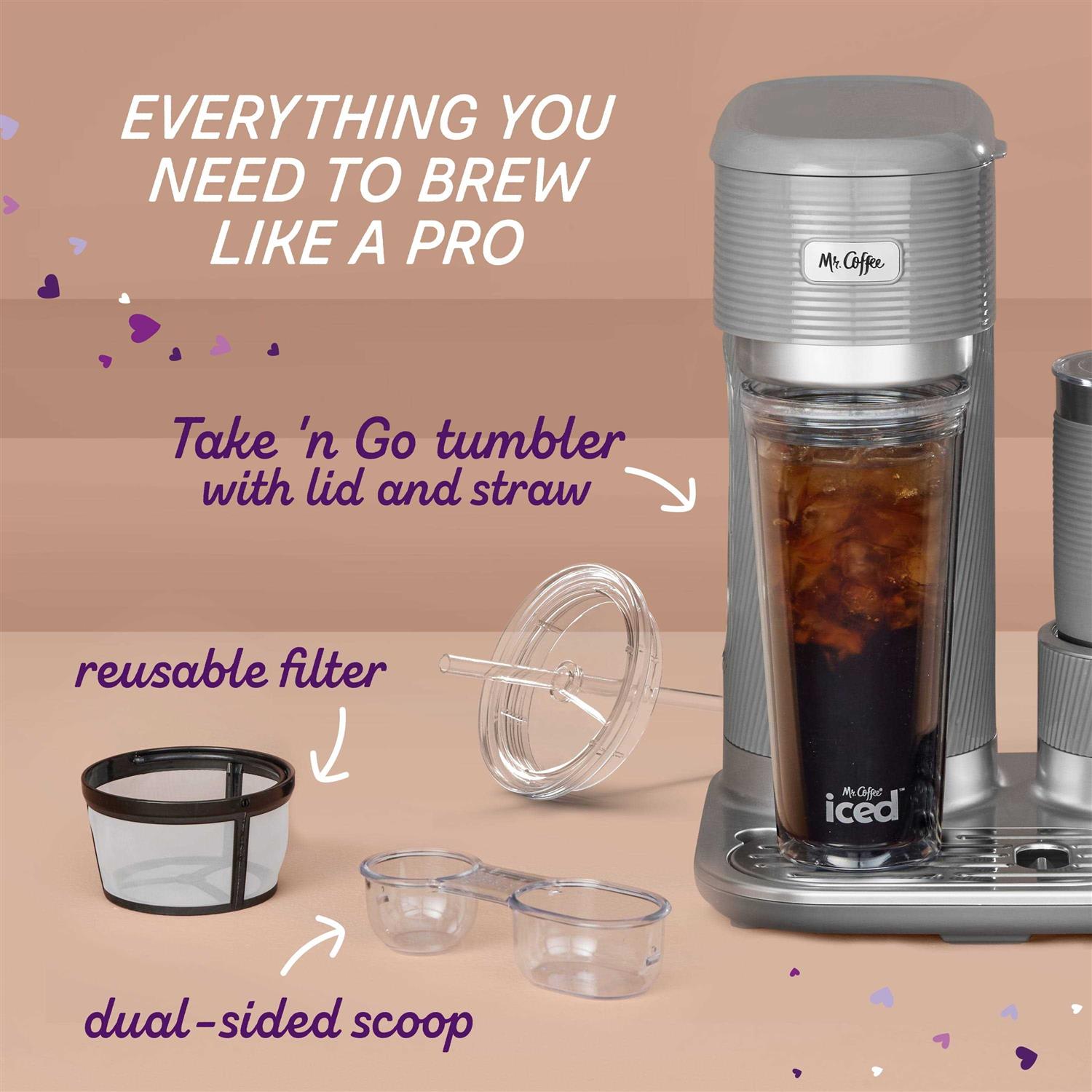 Mr. Coffee 4-in-1 Single-Serve Latte Lux, Iced, and Hot Coffee Maker with Milk Frother Mr. Coffee
