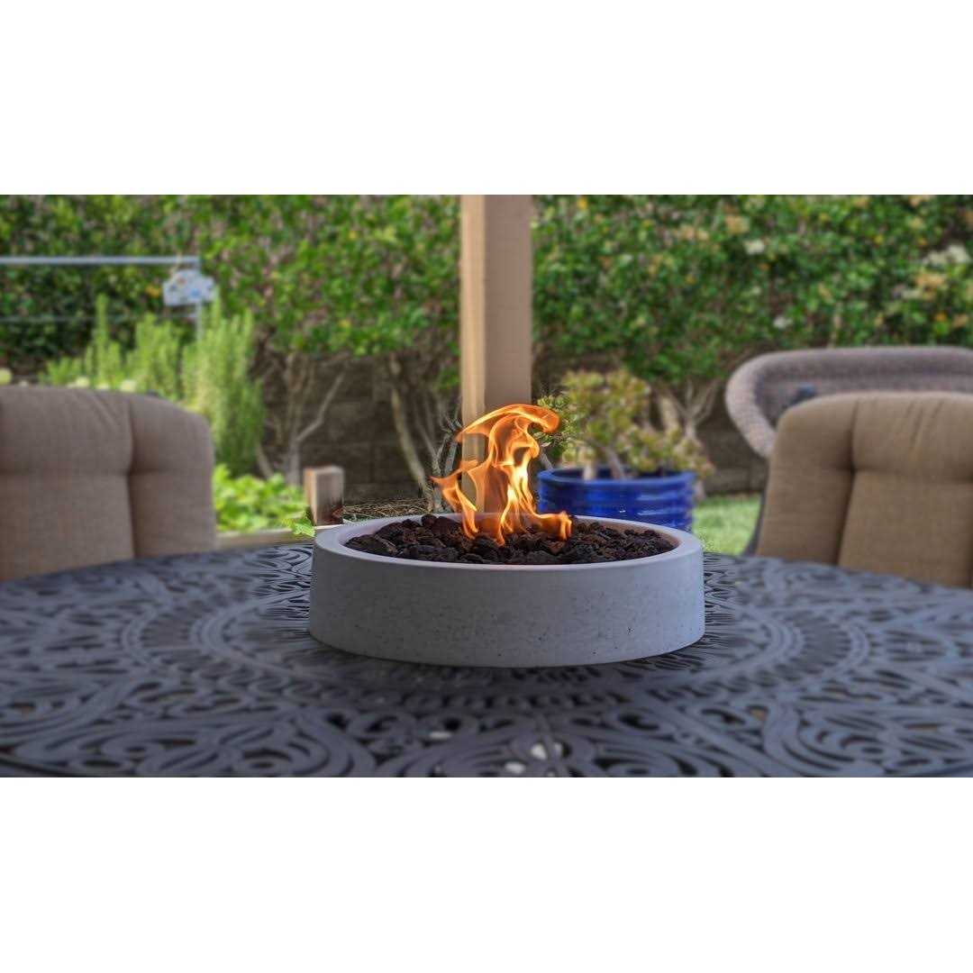 Stone Propane Outdoor Tabletop Fireplace Fire Topper Finish