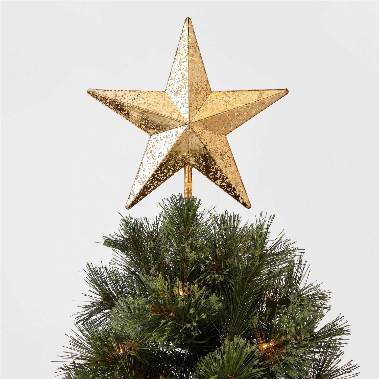Wondershop 10in Lit Mercury Star Christmas Tree Topper