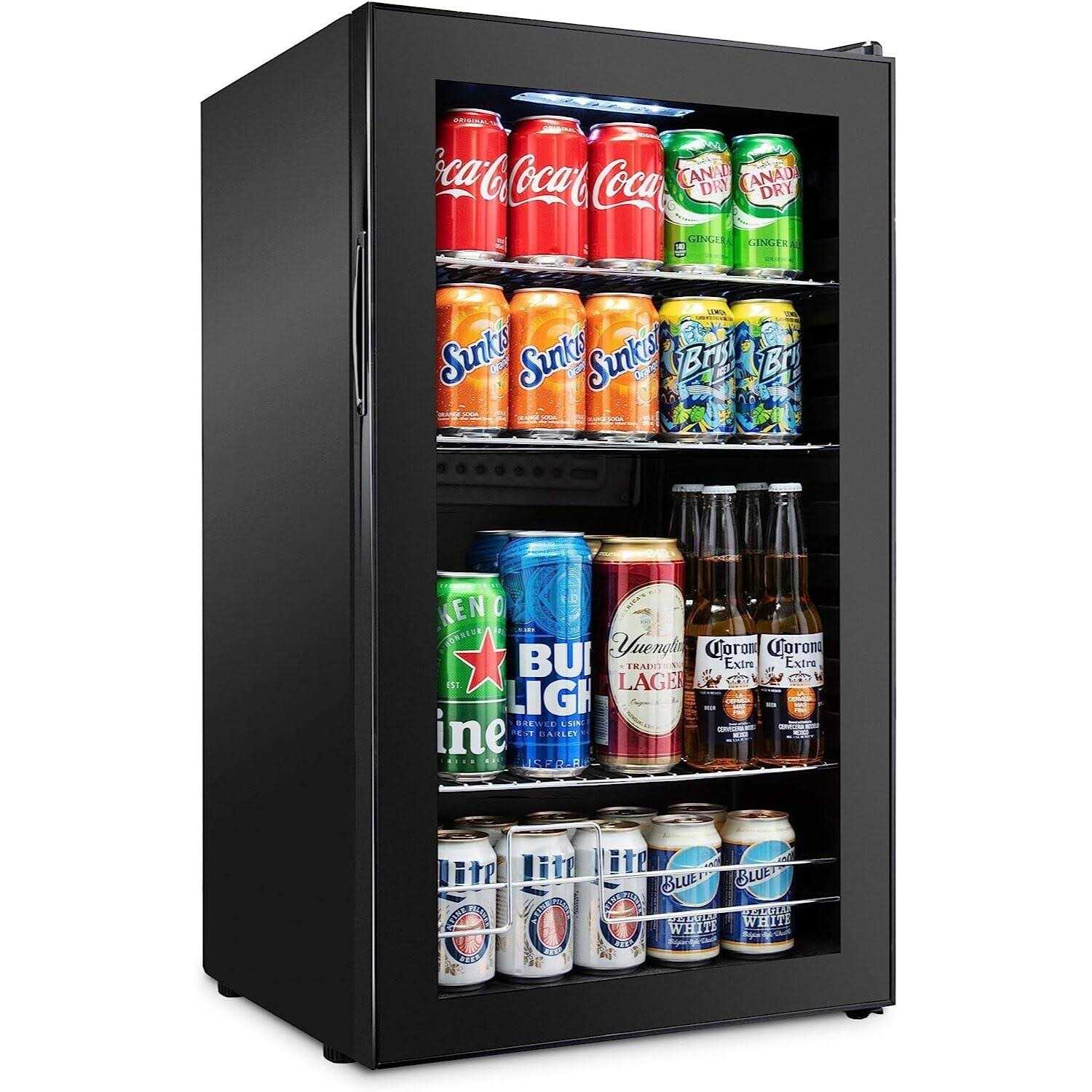 Ivation 126 Can Beverage Refrigerator Freestanding Ultra Cool Mini Drink Fridge