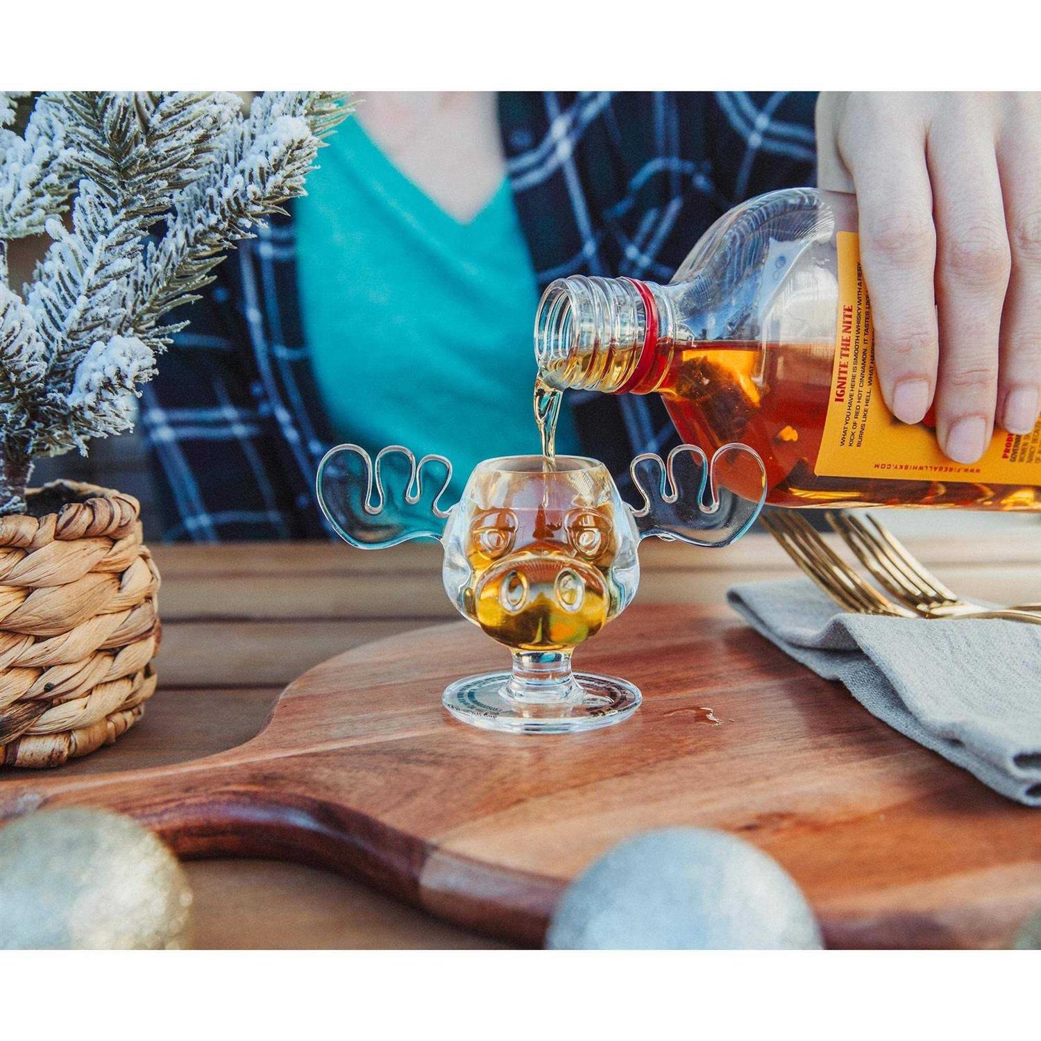 Christmas Vacation Moose Boxed Sculpted Acrylic Mini Cup