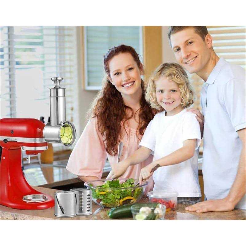 KINGEAGLE Stainless Steel Slicer Shredder Attachment For Kitchenaid Mixer Cheese Grater