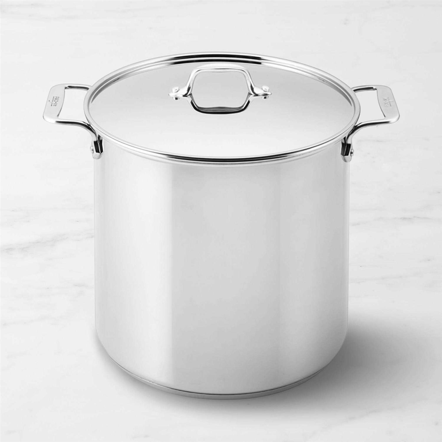 P-16Prime Pacific Prime Pecific 16-qt. Tri-Ply Clad Heavy Duty Gourmet Stock Pot with Lid